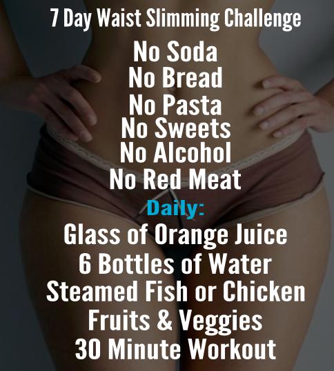 7 Day Waist Slimming Challenge
